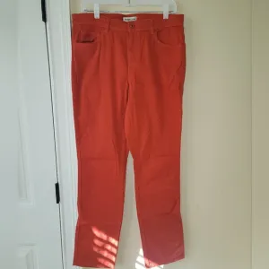 Tribal Jeans Burnt Orange Denim Cotton Straight Leg  Pants Jeans