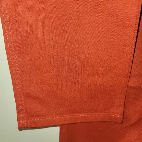 Tribal Jeans Burnt Orange Denim Cotton Straight Leg  Pants Jeans