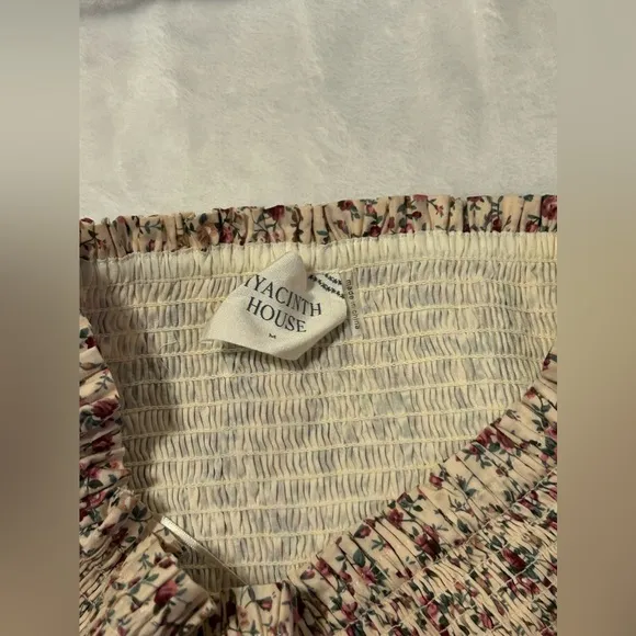 Tuckernuck Hyacinth House Floral Steff Smocked Mini Skirt Pink Size M