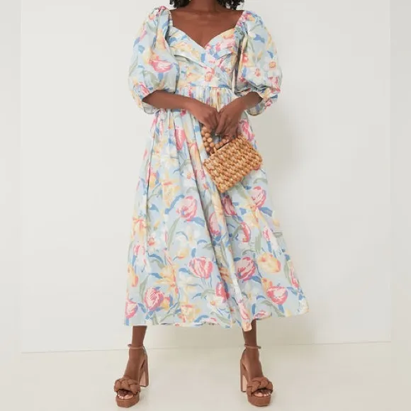 Tuckernuck Laura Ashley x Batsheva Tulips Fells Midi Dress