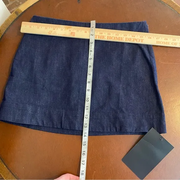TUCKERNUCK Navy Denim Taryn Mini Skirt size small preppy nwt trendy