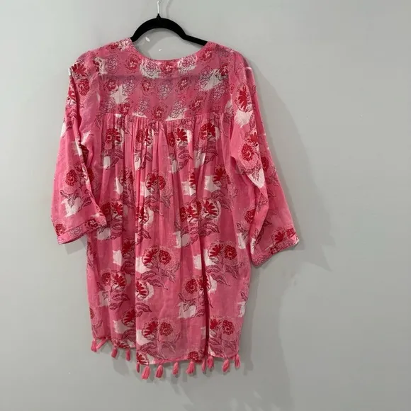 Tuckernuck RO’S GARDEN Dress Seychelles Beach Cover Up in Pink Denmark
