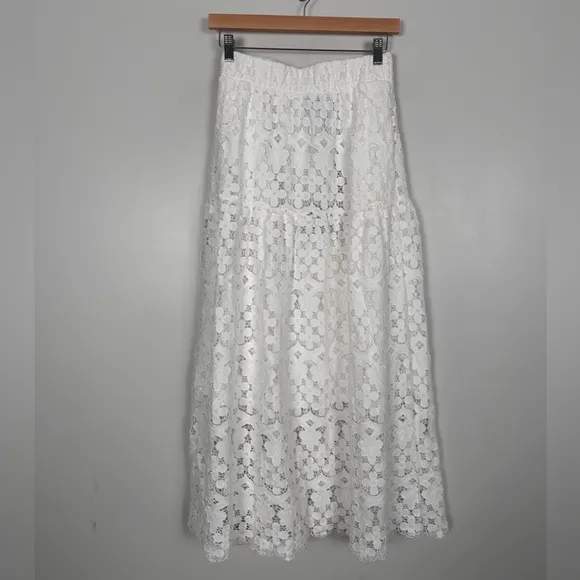 TUCKERNUCK White Lace Cassia Skirt Size XS