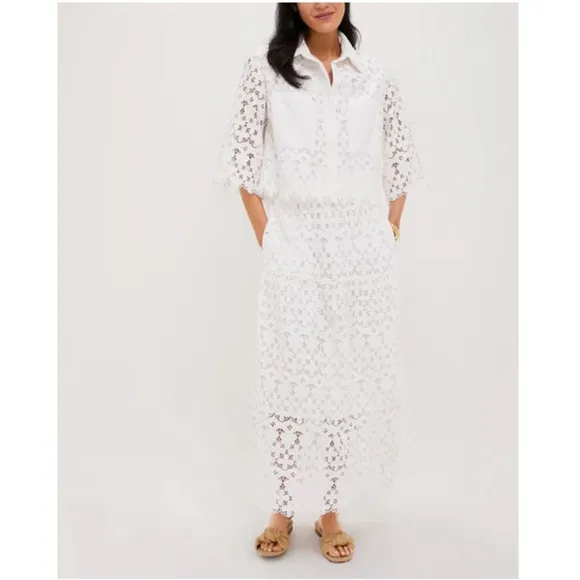 TUCKERNUCK White Lace Cassia Skirt Size XS