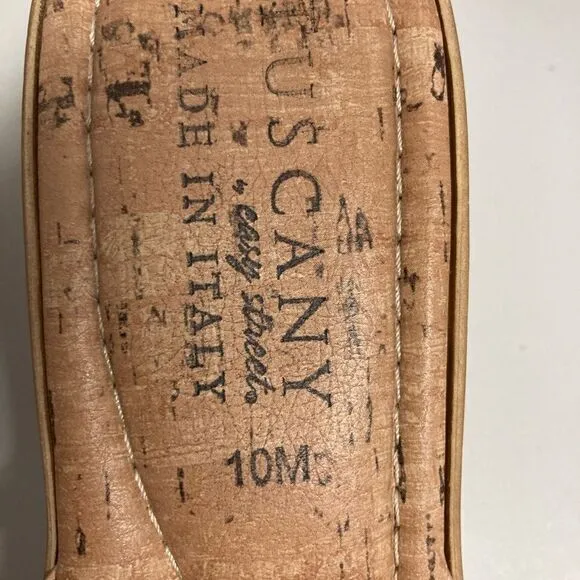 TUSCANY by Easy Street Women’s Tan Sandals Size 10M Made in Italy