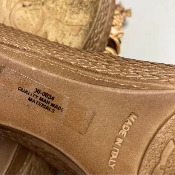 TUSCANY by Easy Street Women’s Tan Sandals Size 10M Made in Italy