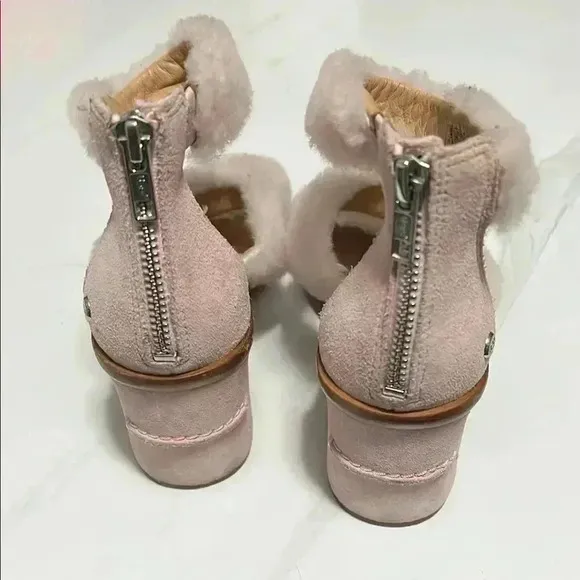 UGG Beige Fuzzy Sandals