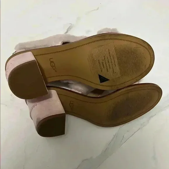 UGG Beige Fuzzy Sandals
