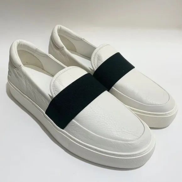 UGG Chayze WHITE LEATHER SLIP-ON FASHION SNEAKER COMFORTABLE FLAT SHOES LOAFERS