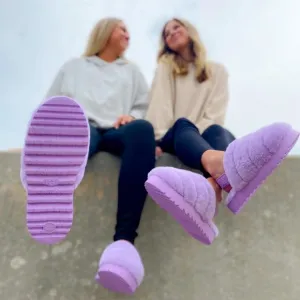 Ugg Super Fluff WOMEN'S Purple DISCONTINUED Sandals 7 Instagram cozy chic girly