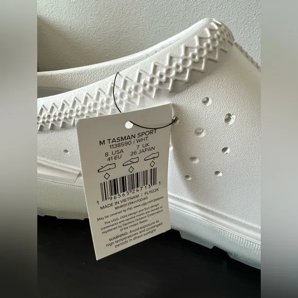 UGG Tasman Sport | Men’s Size: 8 | Color: White Slip-On Clogs