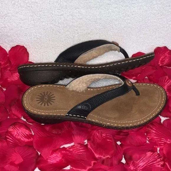 UGG Women's Brown and Black Sandals