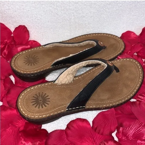 UGG Women's Brown and Black Sandals