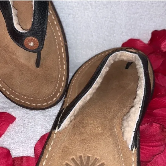 UGG Women's Brown and Black Sandals