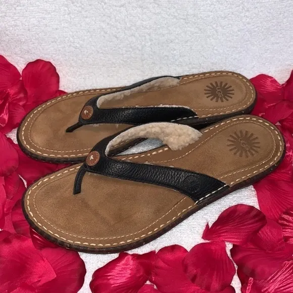UGG Women's Brown and Black Sandals