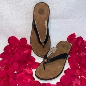 UGG Women's Brown and Black Sandals