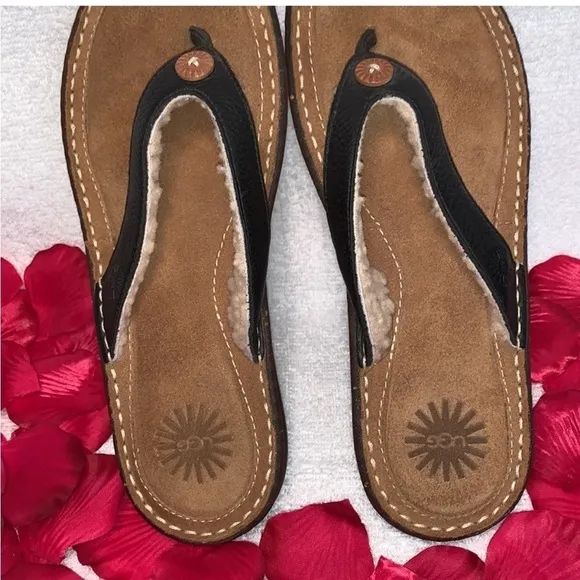 UGG Women's Brown and Black Sandals