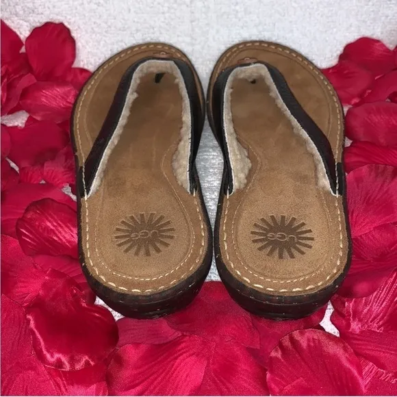 UGG Women's Brown and Black Sandals