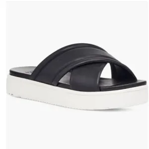 UGG® Women's Zayne Crossband Slide Sandals Black White