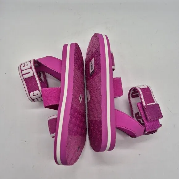 UGG Youth Girl Size 10 Sandals Slip On Shoes Slide Slipper Ankle Strap Pink 150