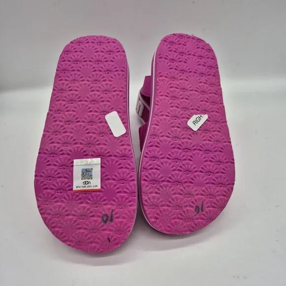 UGG Youth Girl Size 10 Sandals Slip On Shoes Slide Slipper Ankle Strap Pink 150