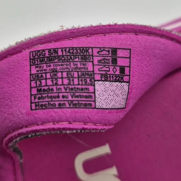 UGG Youth Girl's Size 10 Sandals Slip On Shoes Slide  Ankle Strap Pink