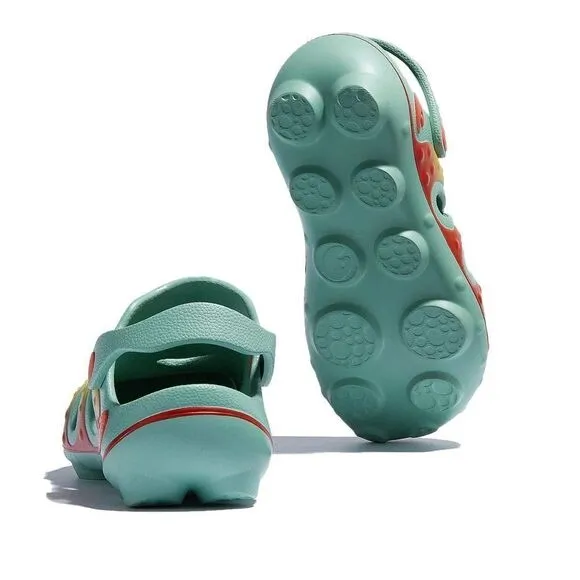 UIN Women's Garden Shoes Beach Slippers Sandals (Green &amp; Red Octopus)