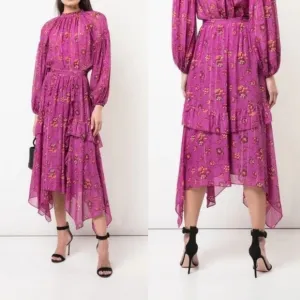 Ulla Johnson Torri Silk Handkerchief Skirt