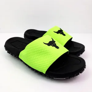 Under Armour Project Rock SL 2.0 Mens Size 8 Slip On Brahma Bull Slide Sandals
