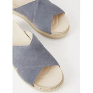 Vagabond Erin Sandals Dusty Blue Suede Size 38 EU 7.5 US NIB