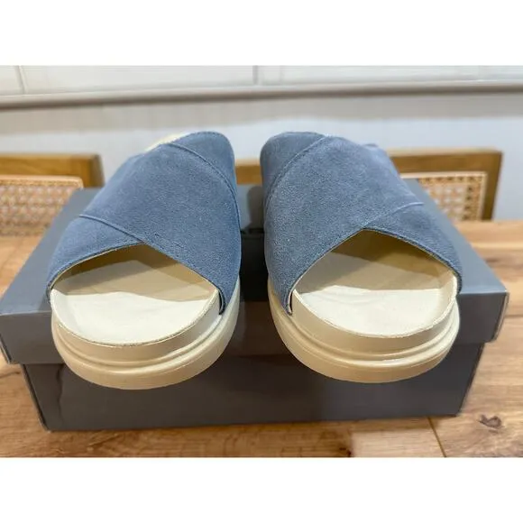 Vagabond Erin Sandals Dusty Blue Suede Size 38 EU 7.5 US NIB