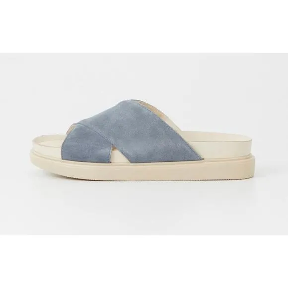 Vagabond Erin Sandals Dusty Blue Suede Size 38 EU 7.5 US NIB
