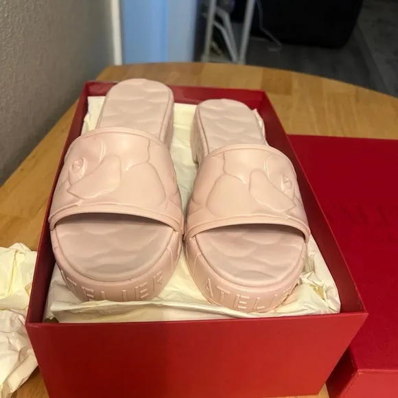 Valentino Garavani Pink Quilted Sandals