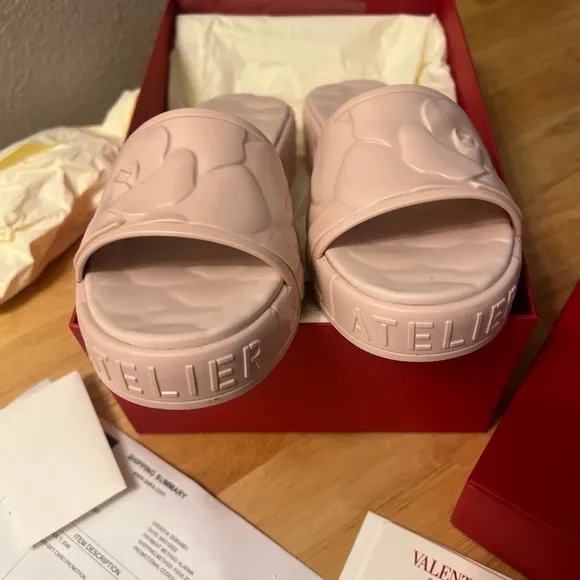 Valentino Garavani Pink Quilted Sandals