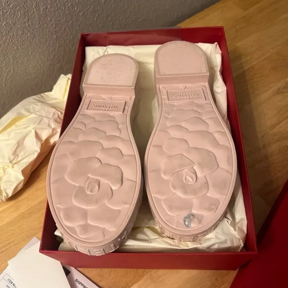 Valentino Garavani Pink Quilted Sandals