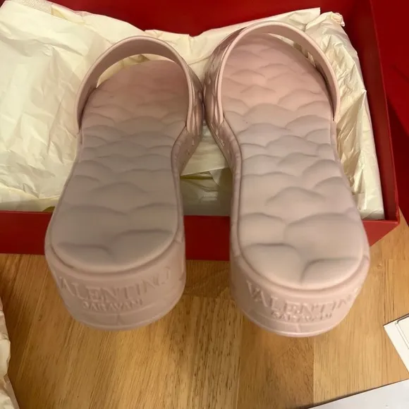 Valentino Garavani Pink Quilted Sandals