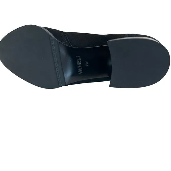 Vaneli Women's Pointed Toe Low Top Thick Heel Pumps - Size 7 W, Stylish Heels