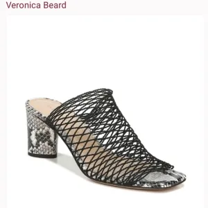 VERONICA BEARD Block Heel Mule in snake print leather Size 10 Brand New