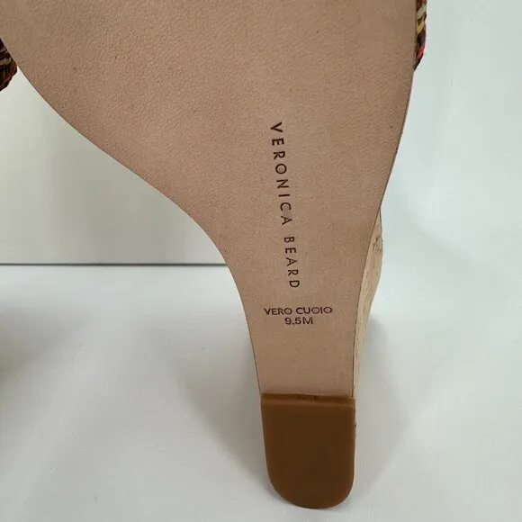 Veronica Beard Dali Cork Wedge Sandals size 9.5 Women's Slip-on Style