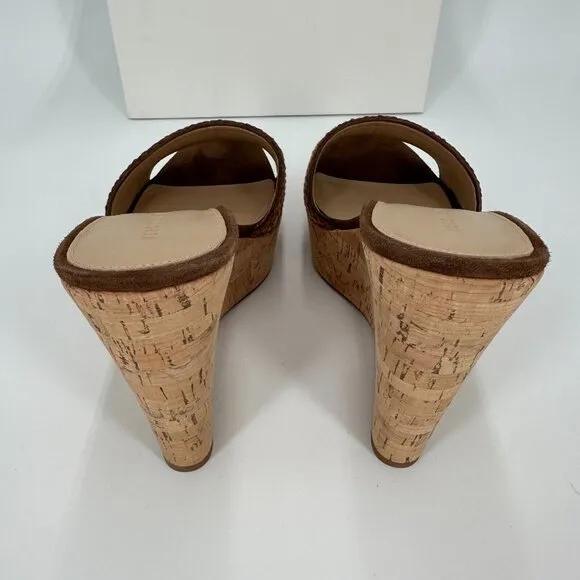 Veronica Beard Dali Cork Wedge Sandals size 9.5 Women's Slip-on Style