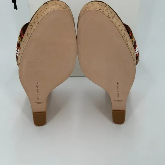 Veronica Beard Dali Cork Wedge Sandals size 9.5 Women's Slip-on Style
