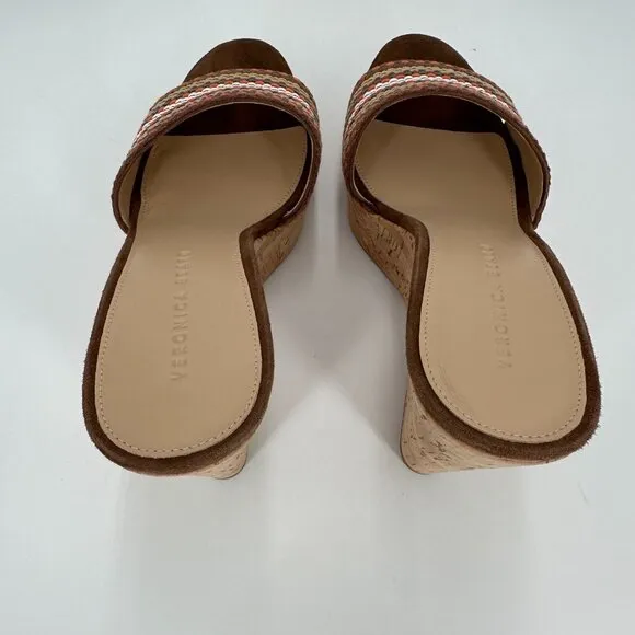 Veronica Beard Dali Cork Wedge Sandals size 9.5 Women's Slip-on Style