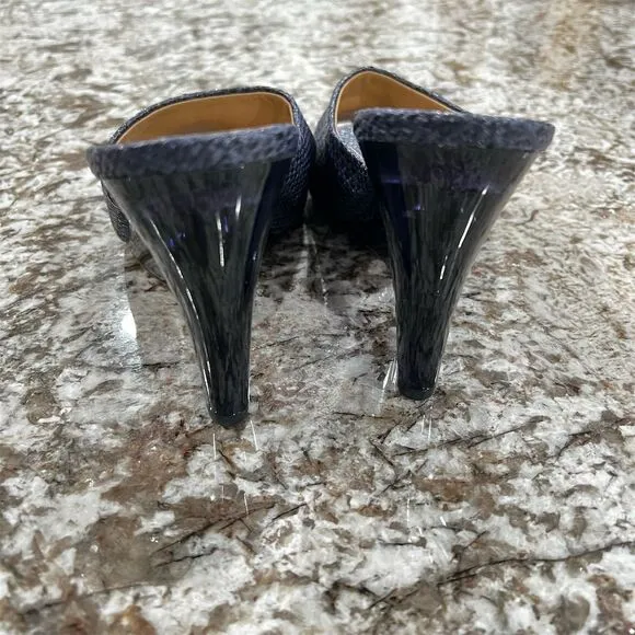 Veronica Beard Dali Lucite Wedge Sandals Multicolor Size 8.5 Women's Open-Toe