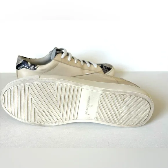 Veronica Beard | Leather Animal Print Accent | Low Top Sneakers