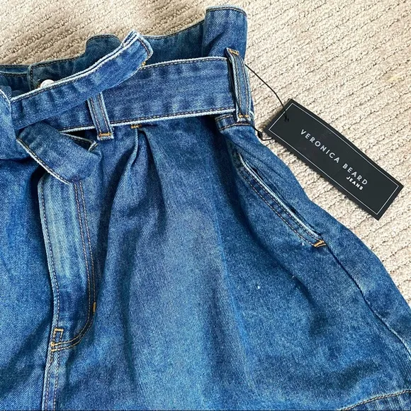 VERONICA BEARD Nori Paperbag Jean Shorts High Rise - update. WORN ONCE!✨