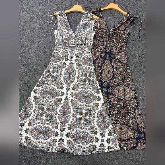 VERONICA BEARD Zia Paisley Midi-Dress