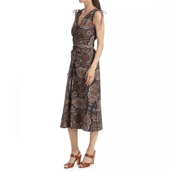 VERONICA BEARD Zia Paisley Midi-Dress