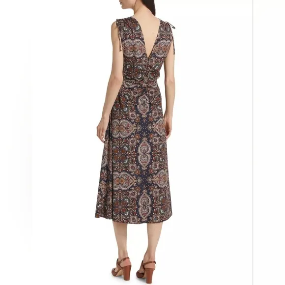 VERONICA BEARD Zia Paisley Midi-Dress