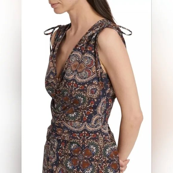 VERONICA BEARD Zia Paisley Midi-Dress
