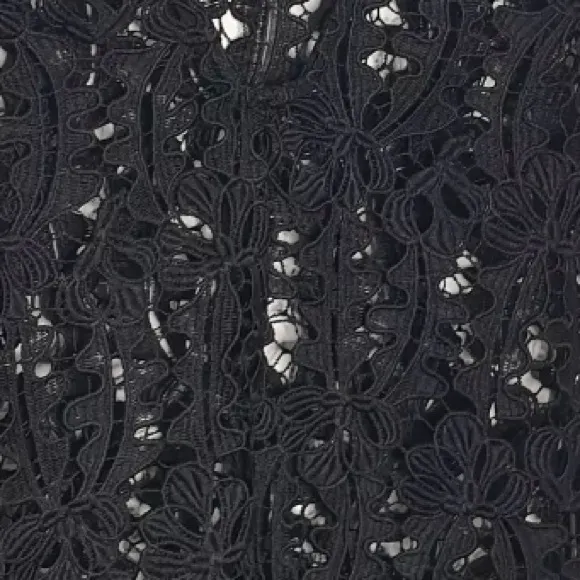 VERONIKA MAINE Lace Sleeveless Midi Dress Black V back size 8